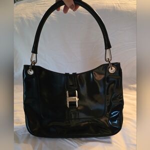 Vintage GUCCI Patent Leather Black Bag Purse